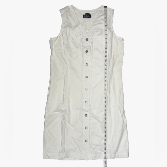 RAFAELLA WHITE DENIM BUTTON FRONT DRESS size 4 - Picture 8 of 8